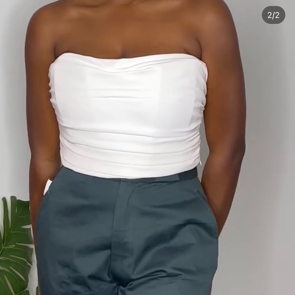 White Corset Top - Picture 1 of 2